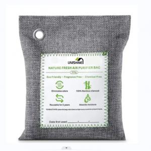 China Sustainable 200g Bamboo Charcoal Air Purifying Bags For Car And Home on sale