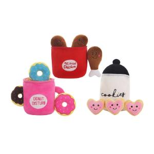 Wholesale Food Drumstick Doughnut Set Pet Toys For Dog With Squeaky Toy/pet tos from china suppliers