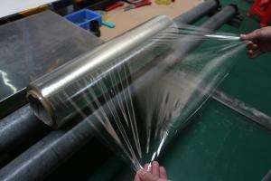 Wholesale 50cm Width Blue Stretch PVC Wrap Film 0.025mm Thickness 1.7KG For Mattress from china suppliers