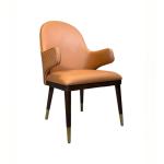 Luxury Back PU Leather Hotel Dining Chair Furniture Restaurant ODM