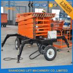 10m Movable Scissor Lift Table Hydraulic 4 Wheels Mobile Aerial