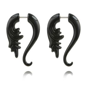 Wholesale Punk Black Geometric Drop Earrings Exaggerated Plant Dangle Earrings for Women Party Ear Jewelry Brincos Gifts from china suppliers