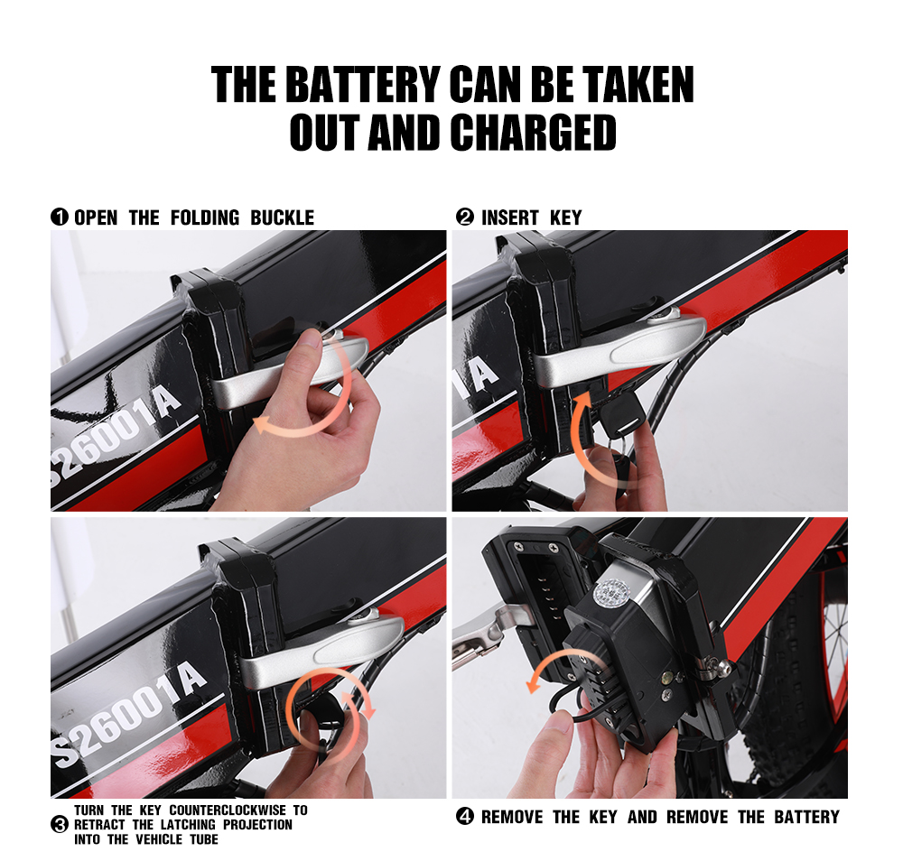 12.8AH Lithium Battery Full Suspension 48V 350W Aluminium Alloy Electric Mountain Bicycle