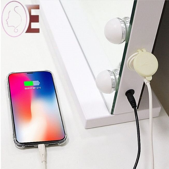 Personal Beauty Makeup Mirror with Dimmable Smart Music and Hollywood Vanity Lights