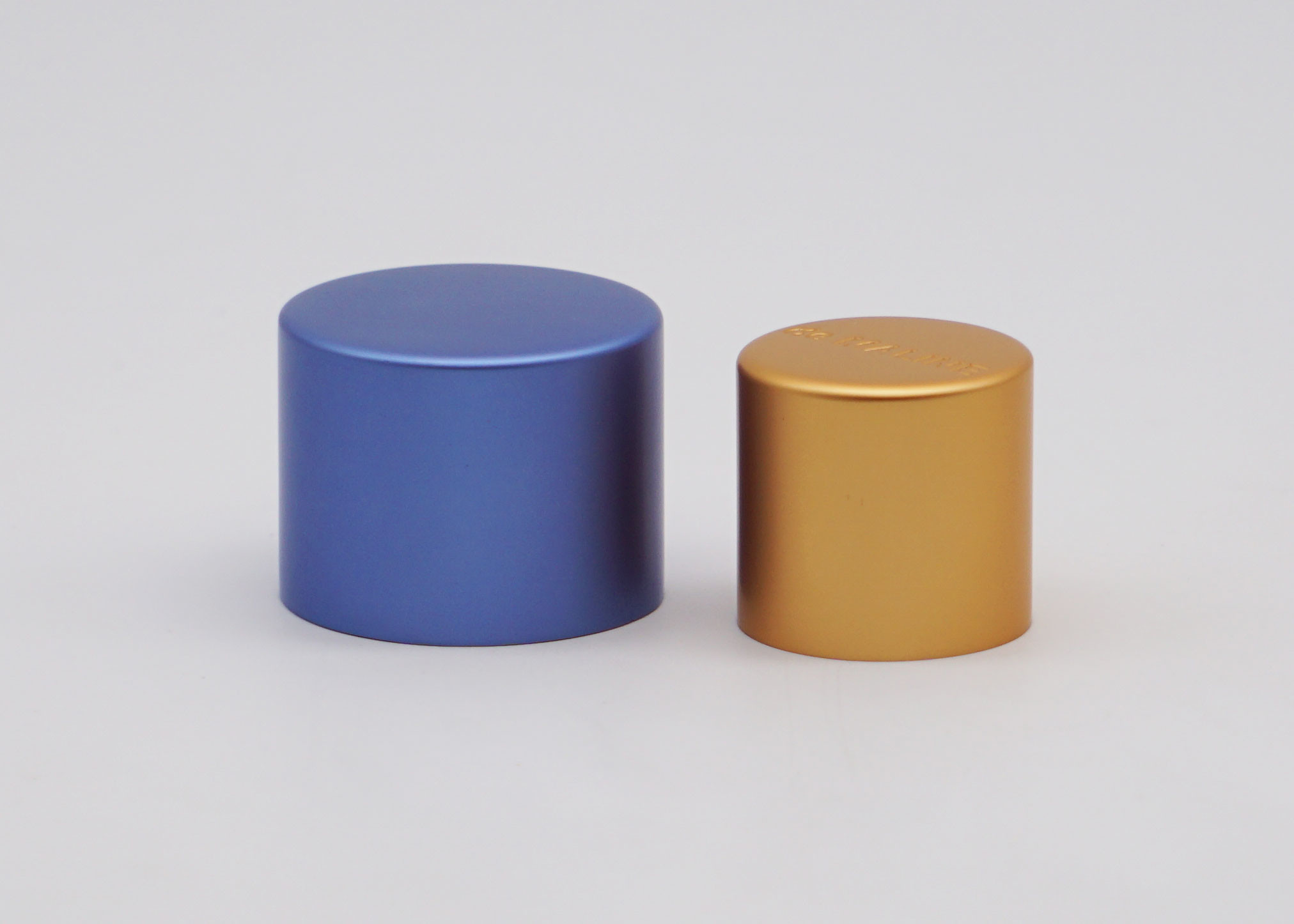 28mm Empty Bottle Violet Color Aluminum Plastic Screw Push Pull Cap Closure