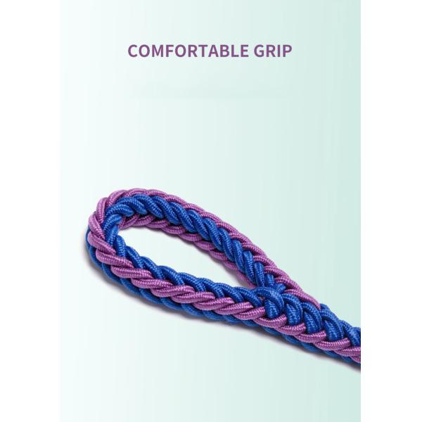 Premium Comfortable Woven Dog Collar And Leash Set With Anti Shock Design