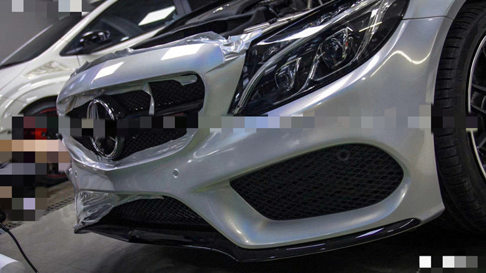 5 Years Durability Diamond Glitter Car Wrap Silver Sparkle Vinyl Wrap 1.52m Width