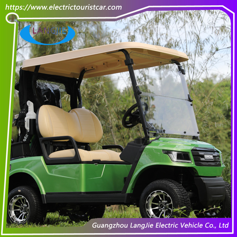 Free Maintain Battery Electric Golf Club Cart 2 Seats 48 Voltage With PC Windshield