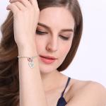 0.72X0.6in 0.7oz Sterling Silver Personalized Bracelet Stainless Silver S925