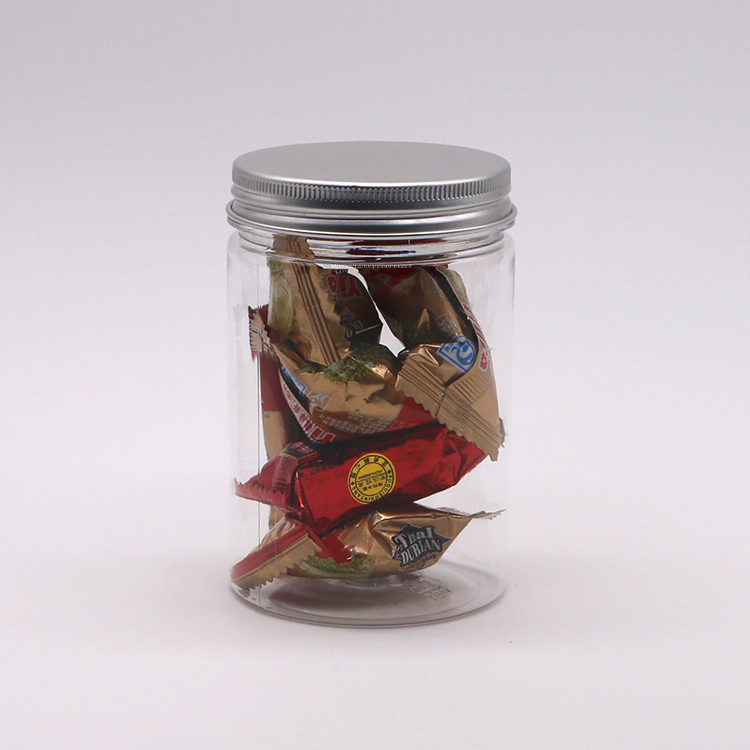 Confectionery Packaging 250ML PET Food Jar with Screw Cap and Aluminium Lid