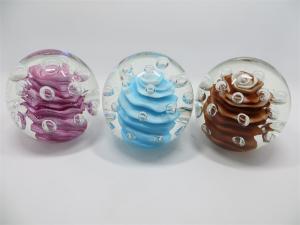 Wholesale Glass paperweight, glass ball, glass round ball, hand made glass, home decorative glass, art glass, glass color ball from china suppliers