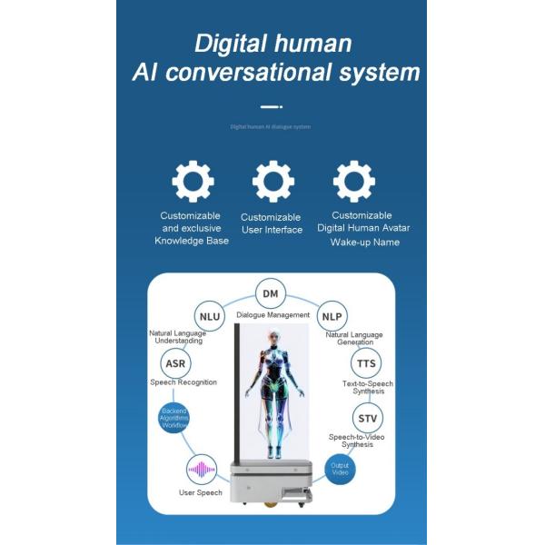 43 inch 4K Ultra HD Transparent OLED Robot Navigator with Digital Display 1920*1080 High Transparency Screen Interactive