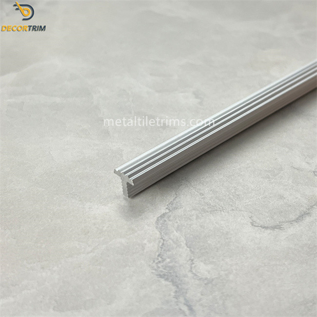 T Shape Floor Transition Strip Tile Trim 90 Degree 6063 Silver
