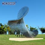 3d Stainless Steel Sculpture Artists Lottery Gradual Spiral Square Tube Geometry
