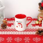 400ml Ceramic Coffee Cups , Porcelain Christmas Mugs With Cute Santa Claus