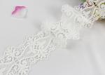 100% Cotton Water Soluble Double Edged Scalloped Lace Fabric Enviormental