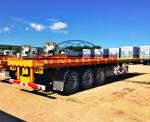40 Ton Payload Three Axle Flatbed Semi Trailer 40ft Long 12R22.5 Tubeless Tire
