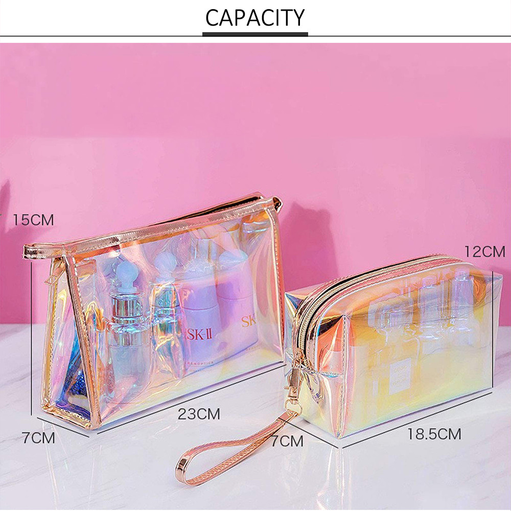 Holographic Waterproof Travel Toiletry Organizer Bag For Girl