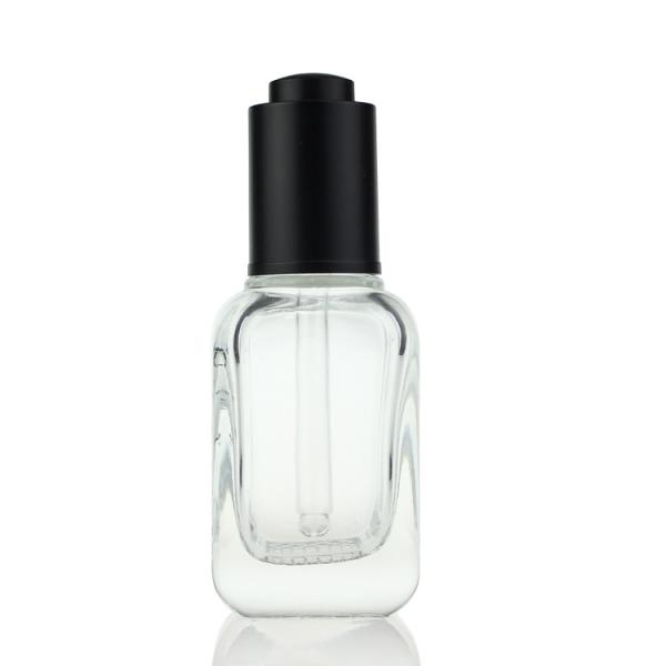 Wholesale 50ml Dropper Bottle Cosmetic Serum Dropper Glass Bottle Square Glass