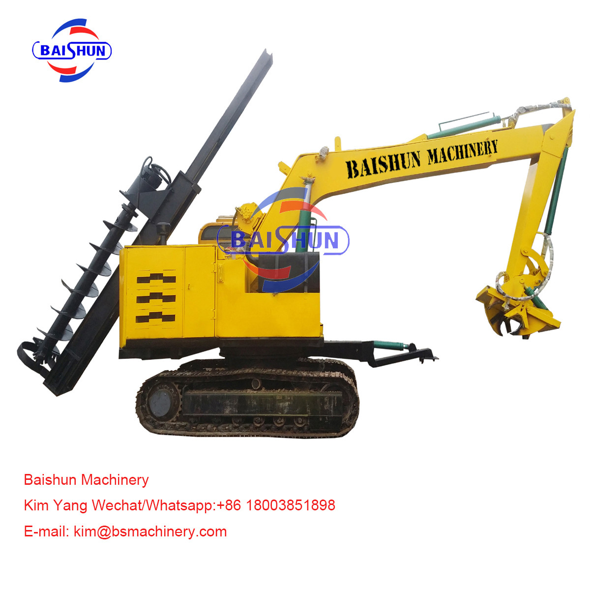 Hydraulic High Power Hole Digger Machine / Large Tractor Post Hole Digger