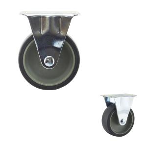 China 75mm Wheel Grey TPR Fixed Light Duty Casters For Small Trolley on sale