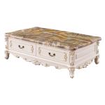 Marble Top Storage Living Room Wooden Coffee Table