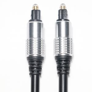 Wholesale Toslink Audio Cable Black PVC OD5.0 Aluminum Shell Plated Gold Ports HiFi Sound Factory Outlet For Amplifier Soundbar from china suppliers