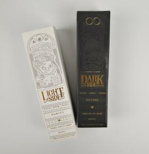 Wholesale Custom Wholesale Foldable Small Black Luxury Hot Stamping Gold Foil Gift Cosmetic Packaging Paper Box from china suppliers