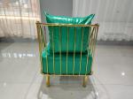Green Gold Texture 56cm 77cm Wrought Iron Outdoor Sofa