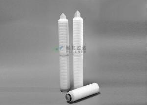 Wholesale 10&quot; Microelectronics Pleated Membrane Filter Cartridge 0.4 - 0.7m2 Filtration Area from china suppliers
