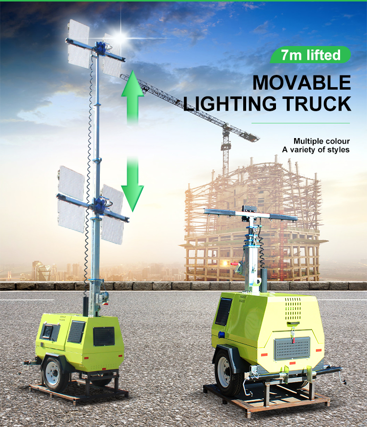 Diesel Light Tower Multifunction Outdoor Tower Light with 3500K Color Temperature