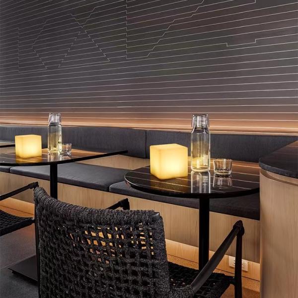 RGB Color Changing Outdoor LED Cube Light USB Charging Controlled By Remote Control