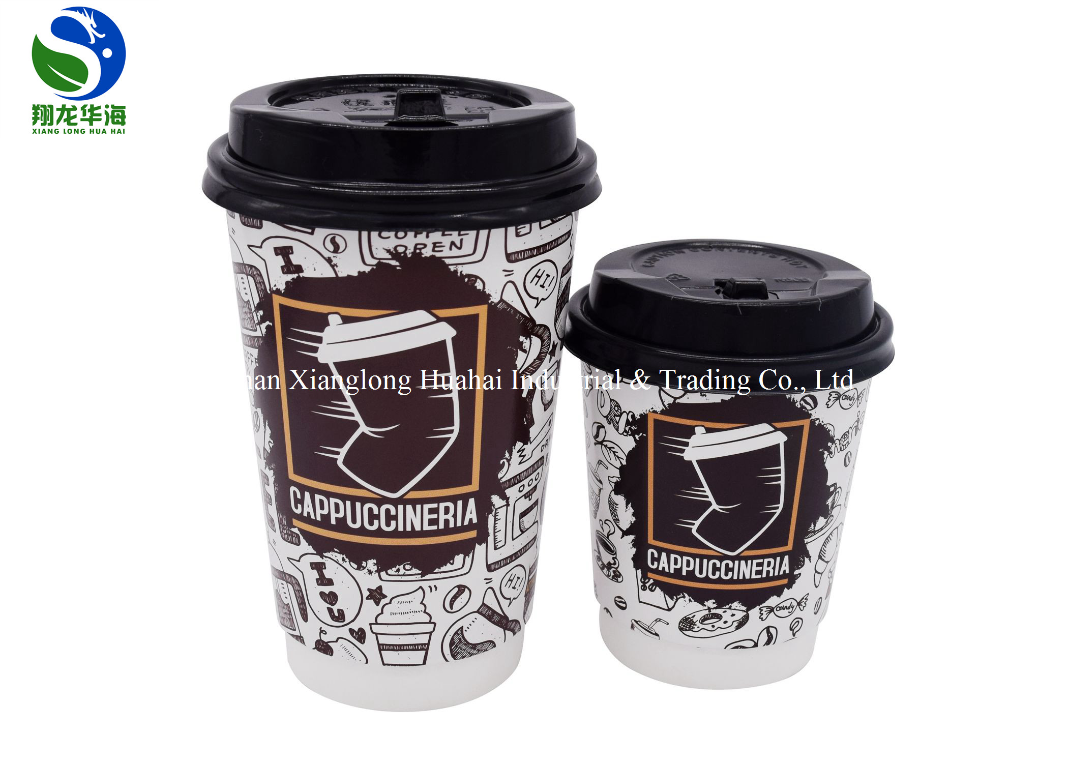 Insulated To Go Double Walled Disposable Coffee Cups 12 Oz Personalized Design
