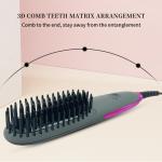 Anti Scald PTC Heating Electric Hair Brush Dual Voltage Anion Straightener Comb