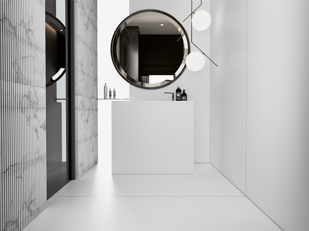 Pure White 1420x2700mm Matt Floor Sintered Stone Slab For Decoration And Dining Room