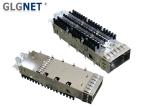 Aluminum Heat Sink QSFP Cage Assembly One Port Light Pipes On Cage Top Surface