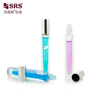 Wholesale Square Colorful Clear Perfume No Leakage Thick Bottom Glass Roller Bottle 10ml from china suppliers