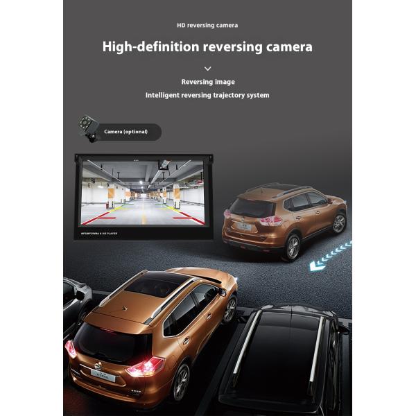 Creatall 7-Inch Single-Cylinder Retractable Screen Car MP5 Player HD BT Reverse Image Wireless Carplay USB-Dashboard Placement
