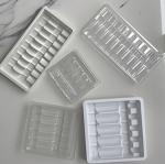 Transparent PS Ampoule Tray 1ml X 5 Ampoules Plastic Blister Packaging