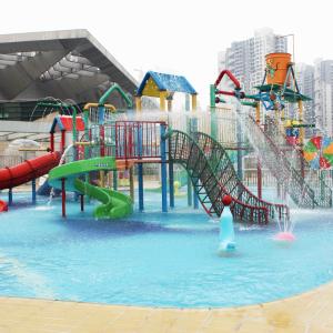 Wholesale Commercial Fiberglass Water Slides Aqua Playground Of Interactive Water House from china suppliers