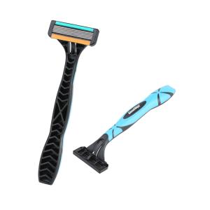 Wholesale Pivoting Head 5 Blade Disposable Razors , Virtual Guard 5 Blade Shaving Razor from china suppliers