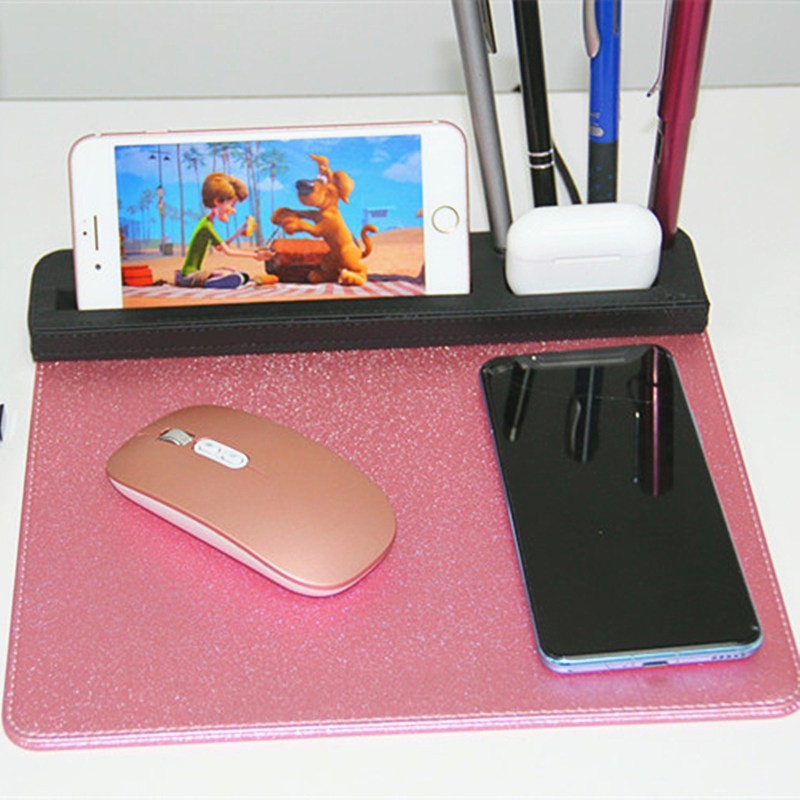 ultraportable Wireless Charging Mouse Pad With Pen Holder lightweight 10W