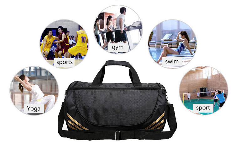 Custom Brand Mens Gym Bags With Shoe Compartment Heavy Duty Yoga Sports Bag