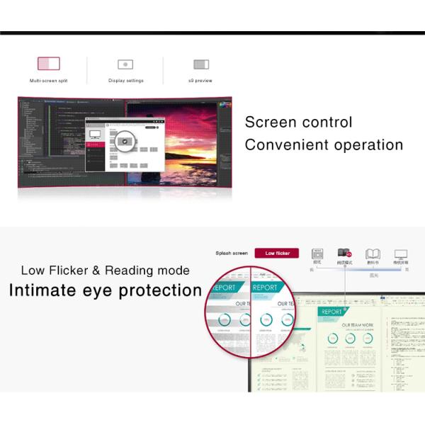 Ultra Wide 1440P 2K 165hz Gaming Desktop Monitor 39 Inch Curved Screen