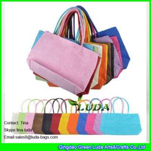 Wholesale LUDA simple candy color large paper straw beach bag women casual shoulder bag from china suppliers
