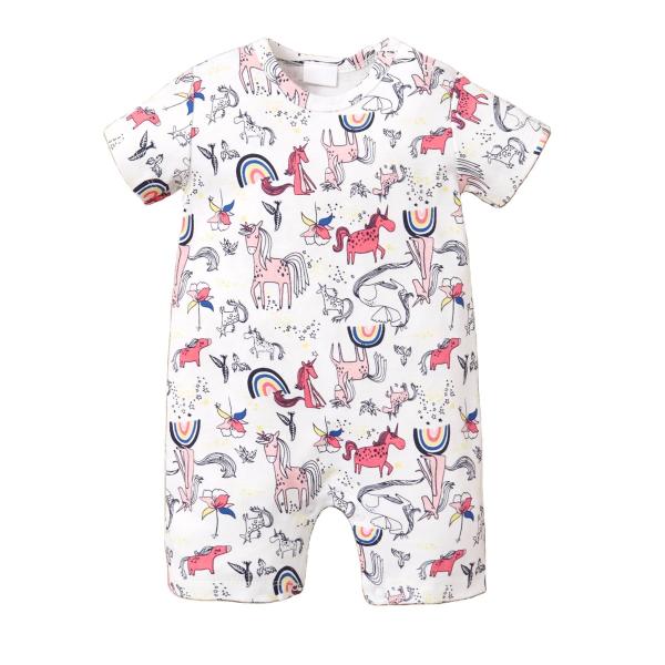 Good Quality Custom And Stock 100% Cotton Baby Onesie Jumpsuit Low Price Baby