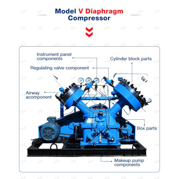Efficient High Performance Explosion-Proof Z-shape Diaphragm Compressor For Laboratories