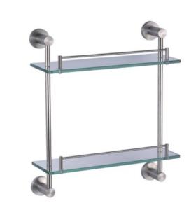 Wholesale Double Glass Shelf 83010B-Brush&amp;Polish&amp;Round &amp;Stainless steel 304&amp; Bathroom Accessories&amp;kitchen,Sanitary Hardware from china suppliers