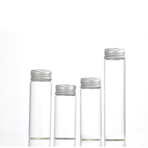 Mini Wishing Crystal Glass Bottles Cylindrical 30ml To 150ml With Screw Cap