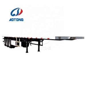 Wholesale Fully Welded Chassis 3 Axles 45ft 40tons Flatbed Trailers for Flexible Cargo Delivery from china suppliers
